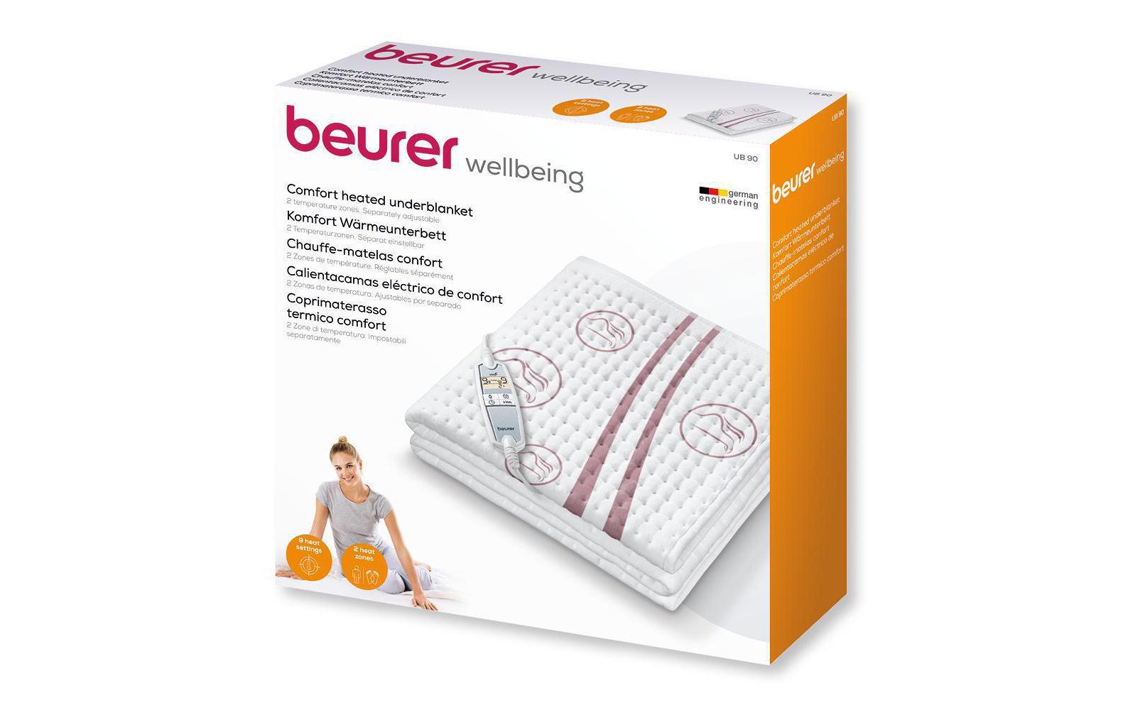 Beurer UB90 Wärmeunterbett – Baumwolle – 80 × 150 cm – OEKO-TEX Standard 100