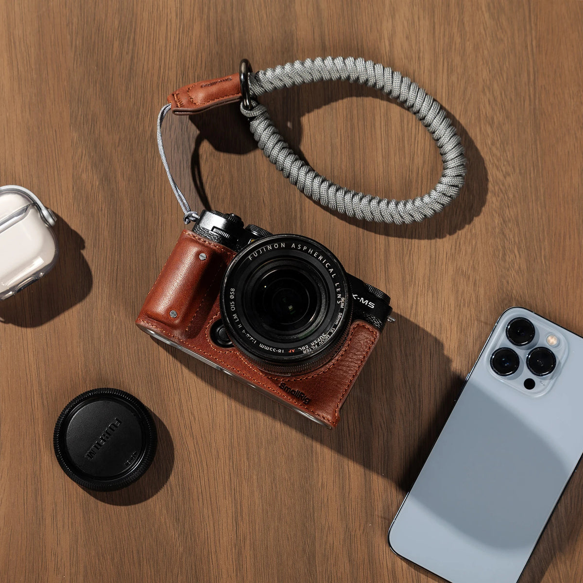 SmallRig 4880 Kamerahülle – Leder – für Fujifilm X-M5 – Braun