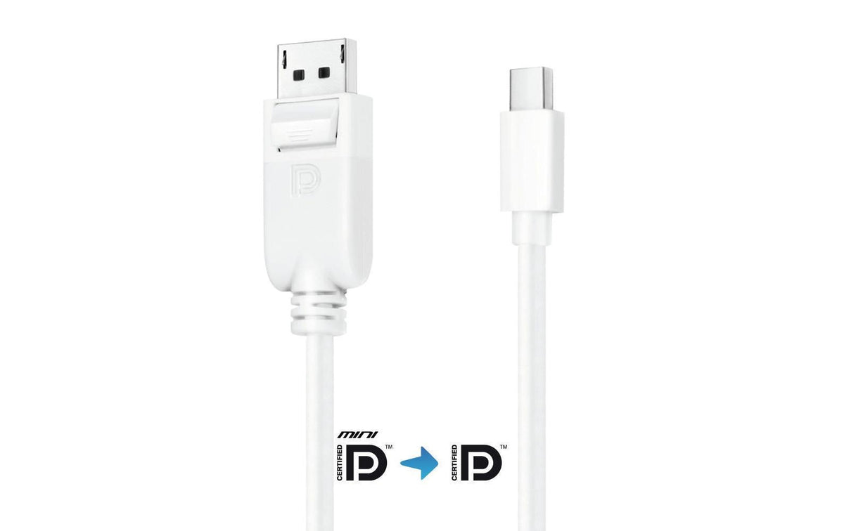 PureLink Mini-DisplayPort auf DisplayPort Kabel DP 1.3 4K 60 Hz – 1,5 m – Weiss