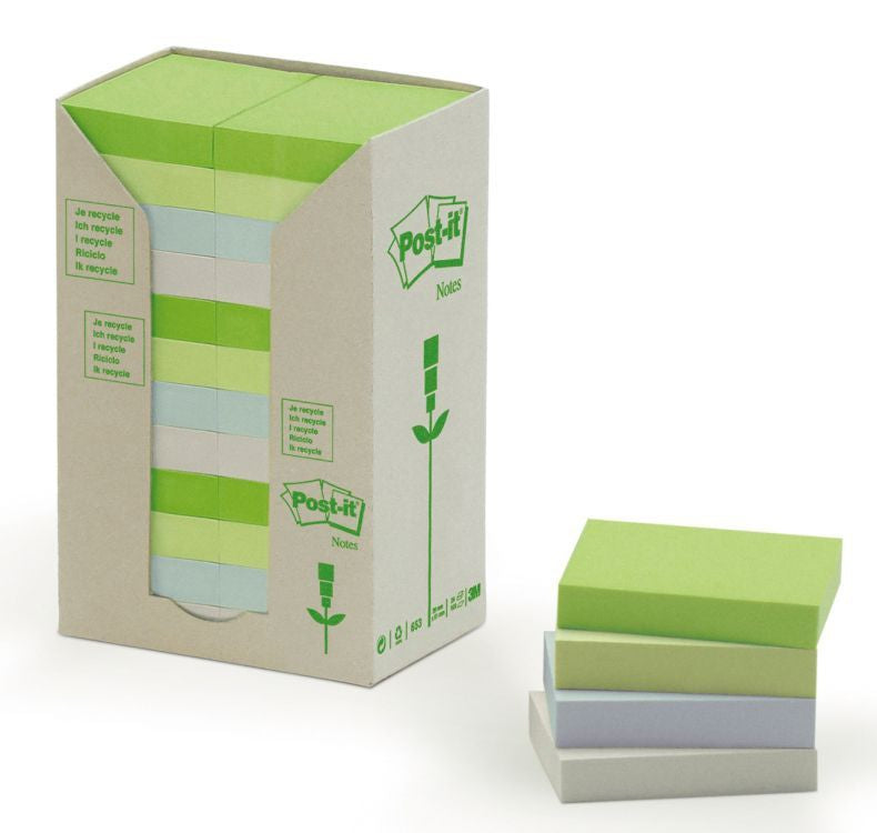 3M Haftnotizen – 51 × 38 mm, 100 Blätter/Block, 24er-Pack