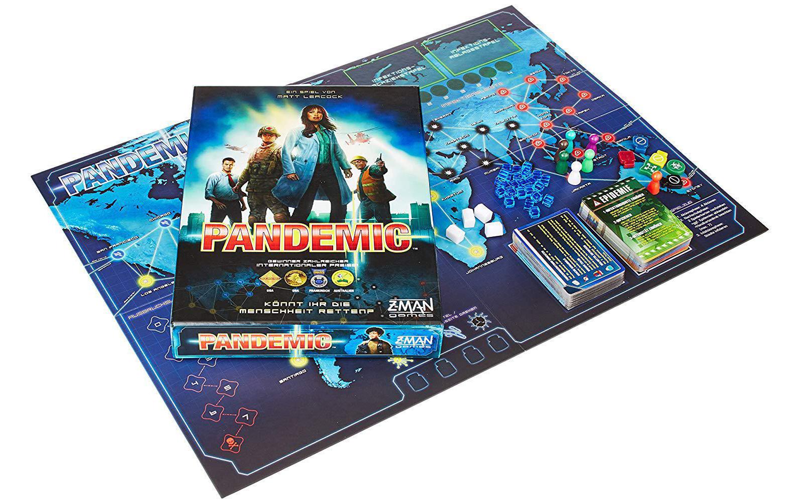 Z-Man Games Pandemie Reisespiel – Strategiespiel, 2–4 Spieler, ab 12 J., 45 min, DE