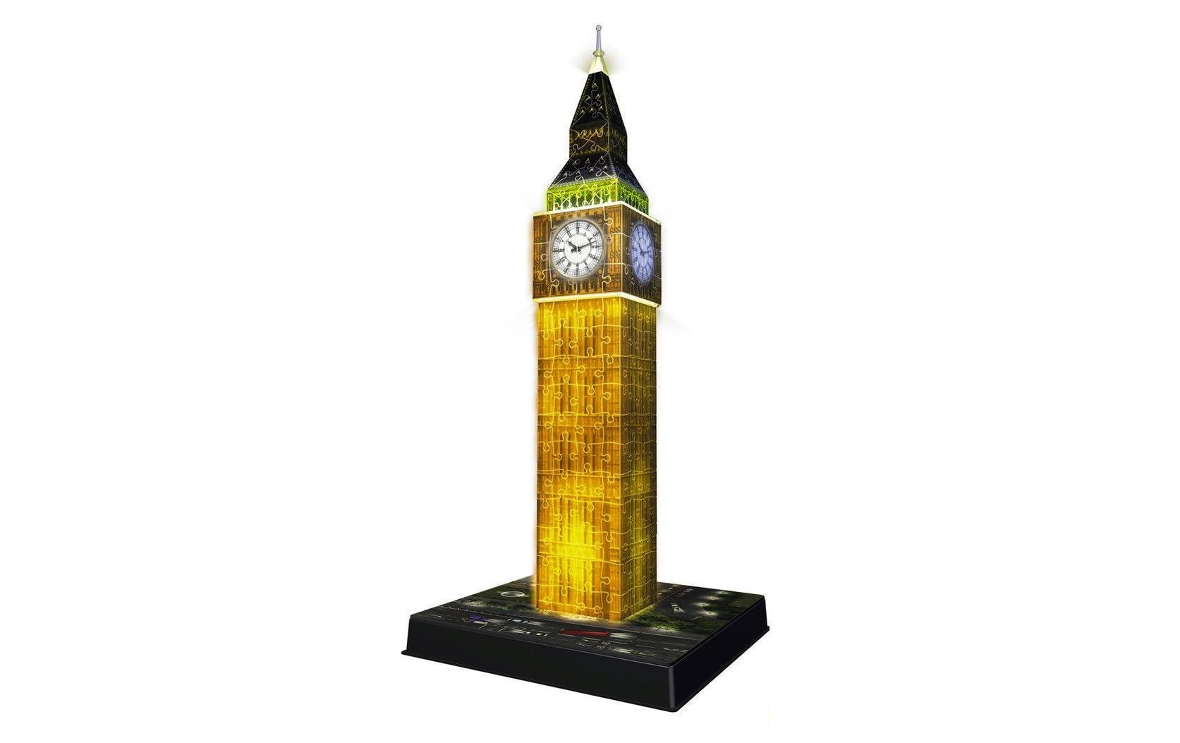 Ravensburger 3D Puzzle Big Ben bei Nacht – 216 Teile – Kunststoff – ab 8 Jahren