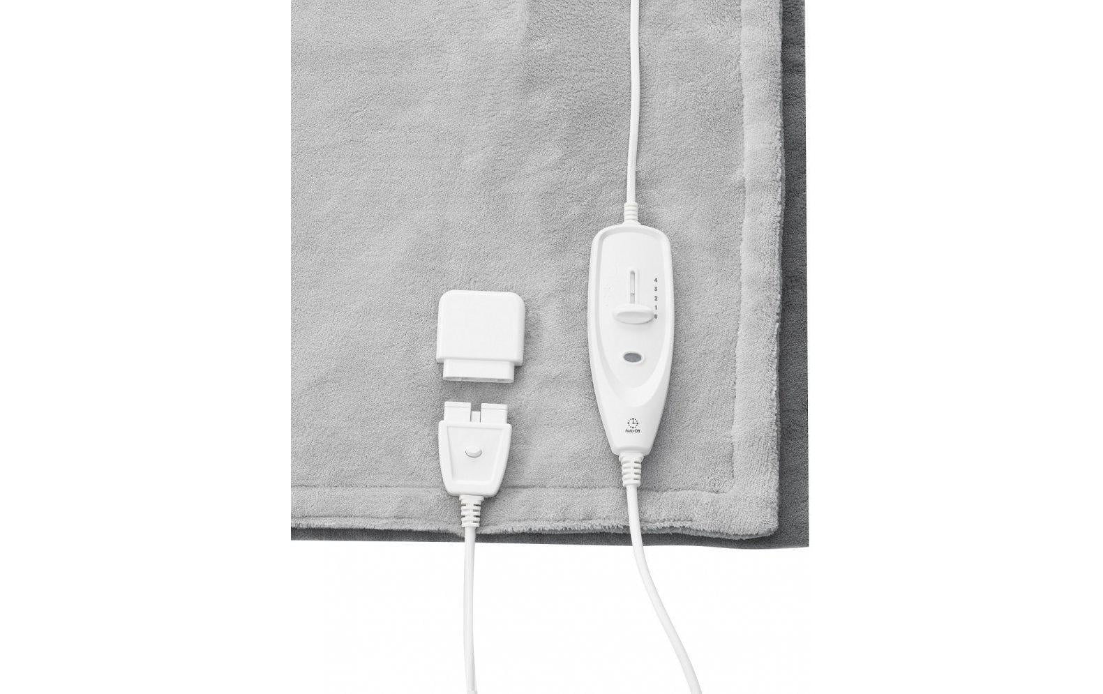 Medisana Wärmedecke HB675 – 4 Stufen, 3 h Abschalt-Timer – 150 × 200 cm – Mikrofaser, Grau