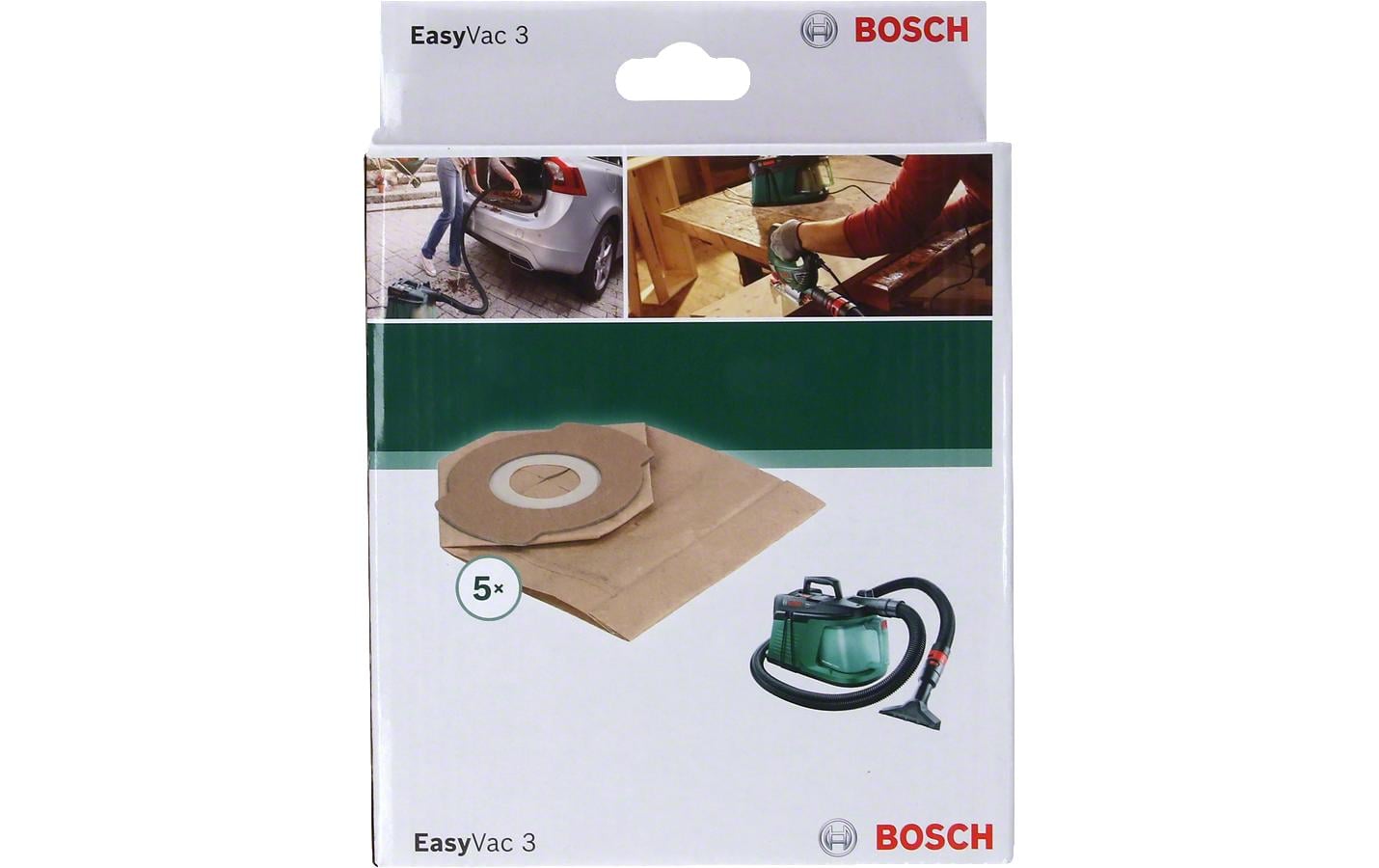 Bosch Staubsaugerbeutel 2609256F34 – für EasyVac 3 – Papier – 5 Stk