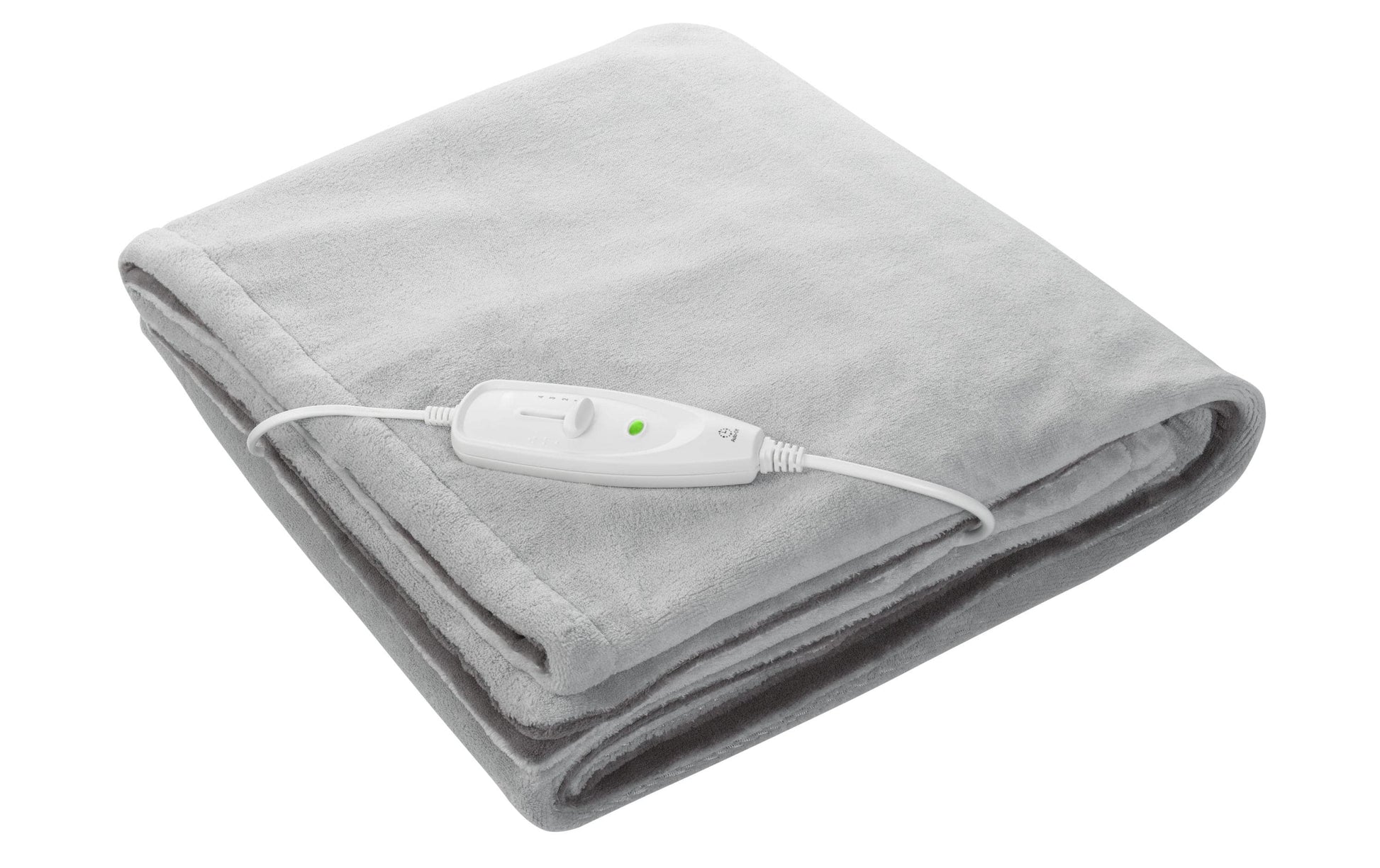 Medisana Wärmedecke – 4 Stufen, Abschaltautomatik – 130 × 180 cm – Grau – Flauschfaser, OEKO-TEX STANDARD 100