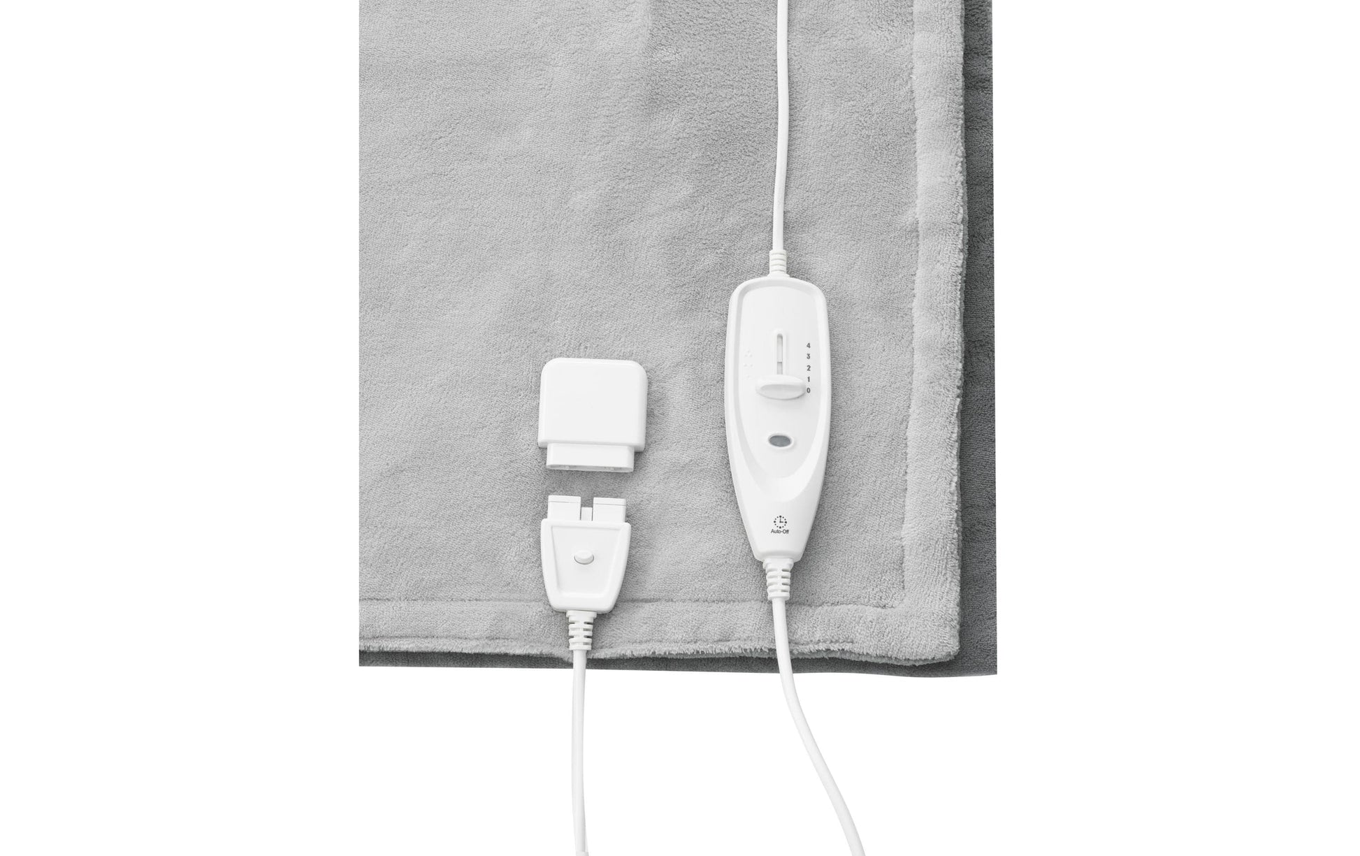 Medisana Wärmedecke – 4 Stufen, Abschaltautomatik – 130 × 180 cm – Grau – Flauschfaser, OEKO-TEX STANDARD 100
