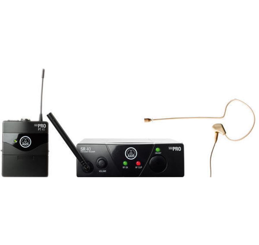 AKG WMS40 Mini ISM2 Streaming-/Mikrofon-Kit – 6,35 mm Klinke/Mini XLR, Kabellos, Niere – Schwarz