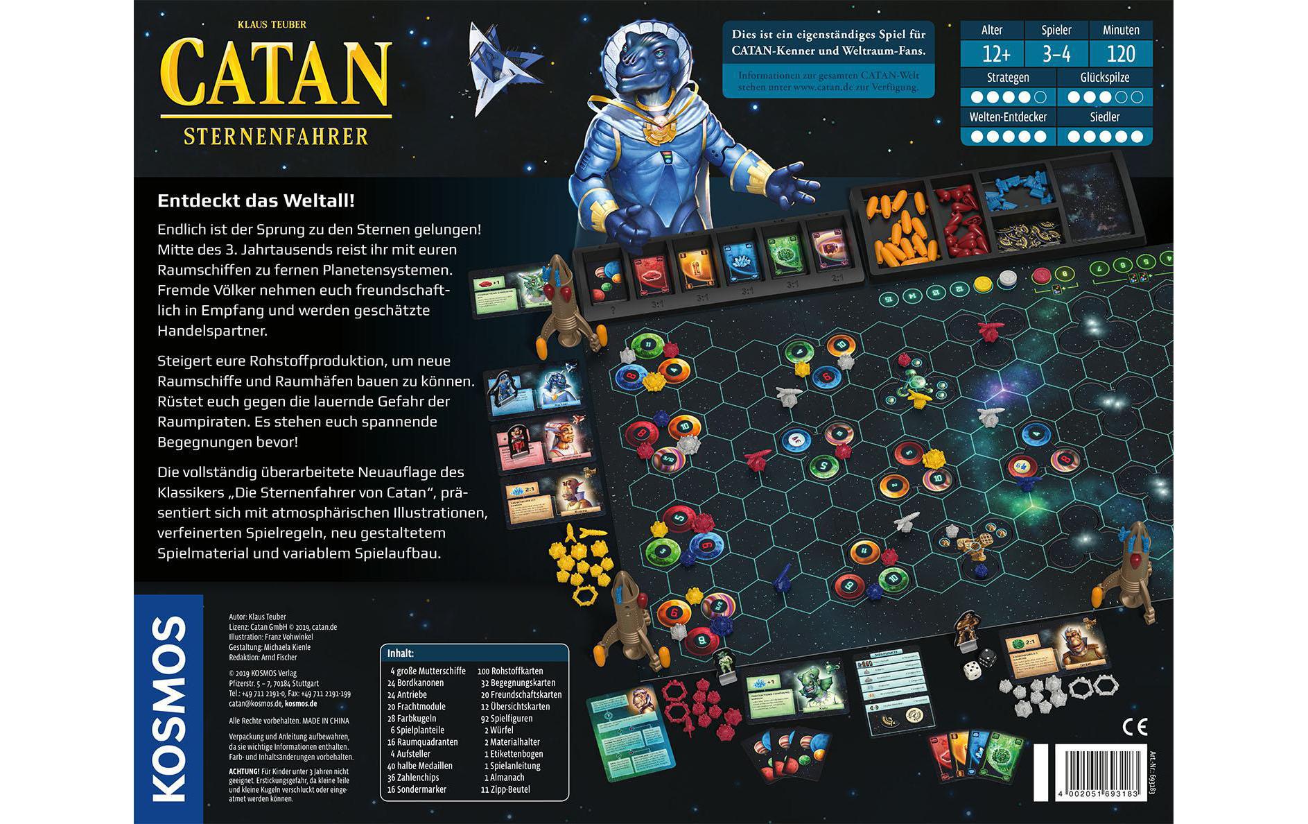 Kosmos CATAN Sternenfahrer – Strategiespiel, 3–4 Spieler, ab 12 Jahren, 90 Min., DE