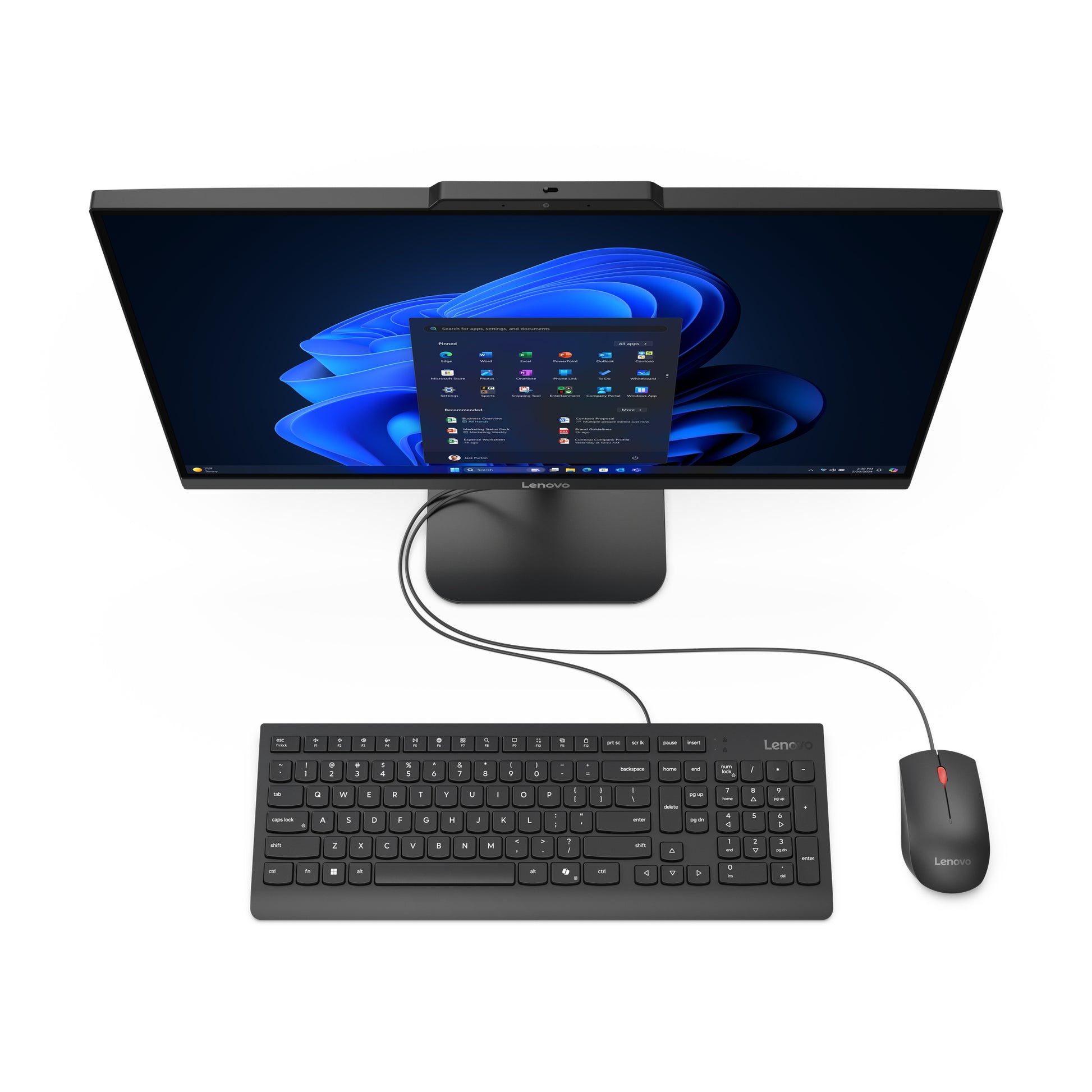 Lenovo All-in-One – 23,8" Full HD, Intel Core i3 N305, 16 GB RAM, 256 GB SSD, Windows 11 Pro
