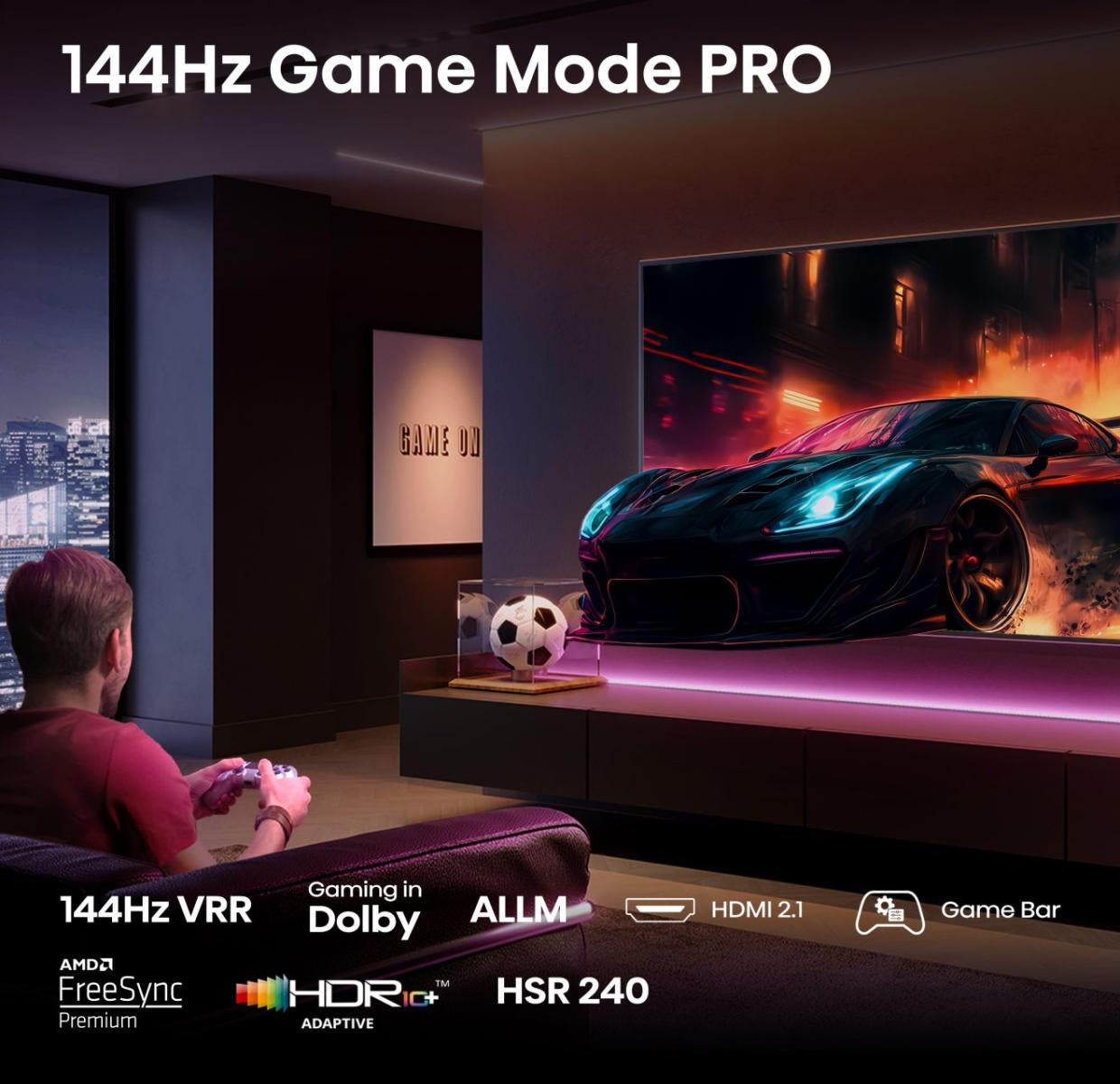Hisense E7Q PRO 50 – 50" TV – 4K UHD – QLED – VIDAA – 144 Hz – Dolby Vision