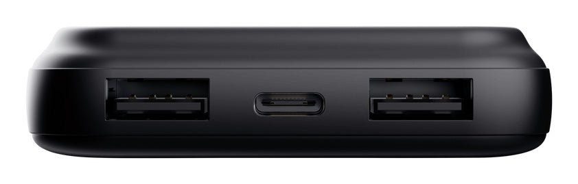 Trust Avala Powerbank 10'000 mAh – 20 W PD, 1× USB-C, 2× USB-A, schwarz, für Laptop, Tablet & Smartphone