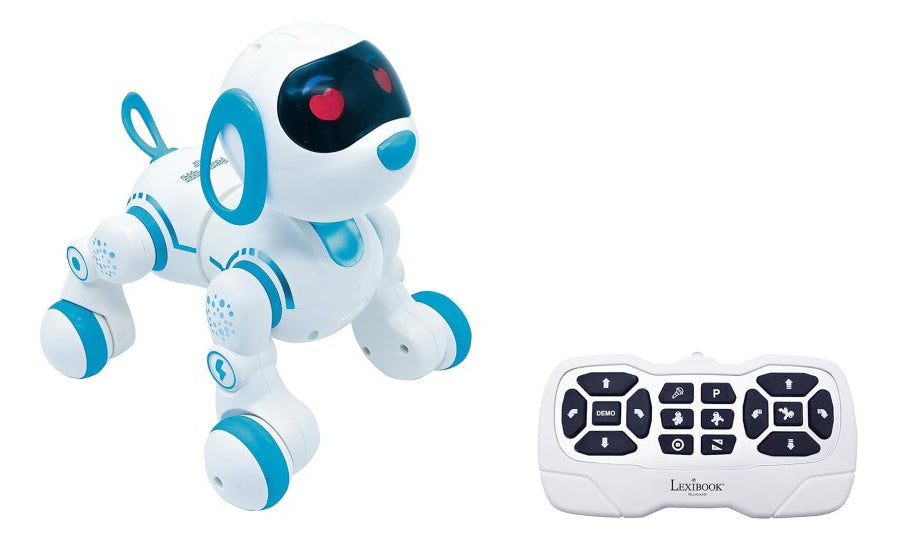 Lexibook Power Puppy Jr Roboterhund – wiederaufladbar, Fernbedienung – 18,0×22,0×12,0 cm – ab 4 J. – blau/weiss