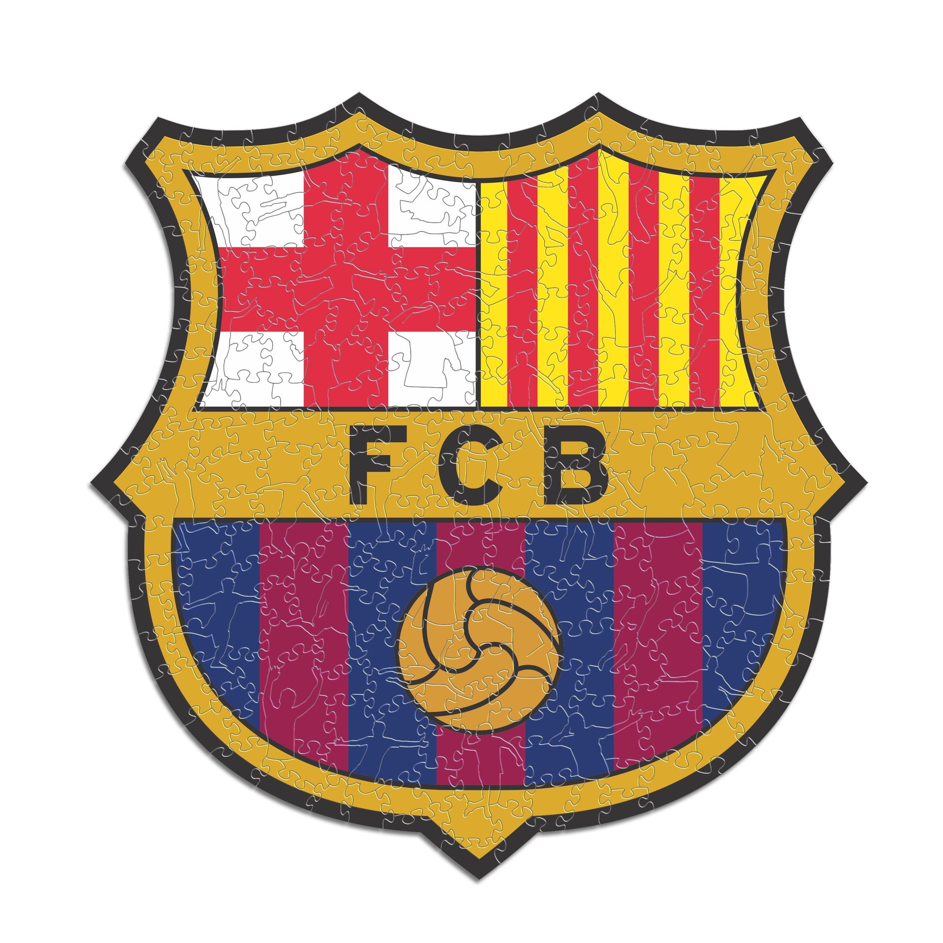 Iconic Puzzles Puzzle FC Barcelona (Logo) – 270 Teile – 37,0×37,5 cm – ab 10 J. – Holz – mehrfarbig