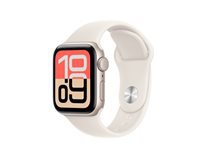 Apple Watch SE (2025) – Smartwatch – 40 mm, GPS, OLED, Ion-X Glas, 50 m, Starlight, S/M Sportarmband
