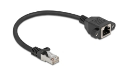 DeLOCK 90773 Patchkabel – Cat 6A S/FTP, 0,25 m, Schwarz, RJ‑45