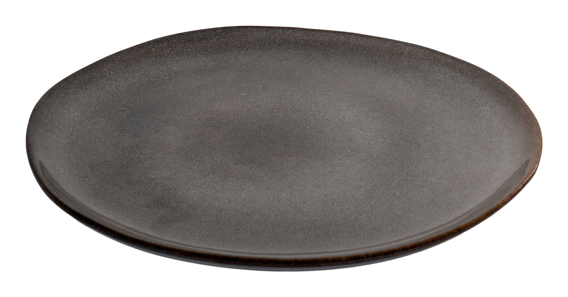 House Nordic Speiseteller Selma – 4er Set, Ø 27 cm, Keramik, Grau/Braun, spülmaschinenfest