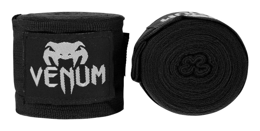 Venum Kontact Boxbandagen – 4,5 m, 2 Stück – Baumwolle, Schwarz