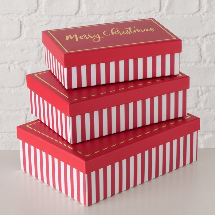 Boltze Geschenkbox – Papier – Rot, Weiss – 3 Stk.
