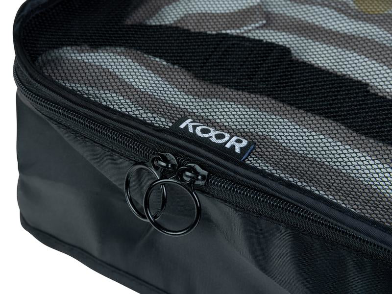 KOOR Organizer-Set Reesa – 37 l – schwarz, Polyester – 4 Stk.