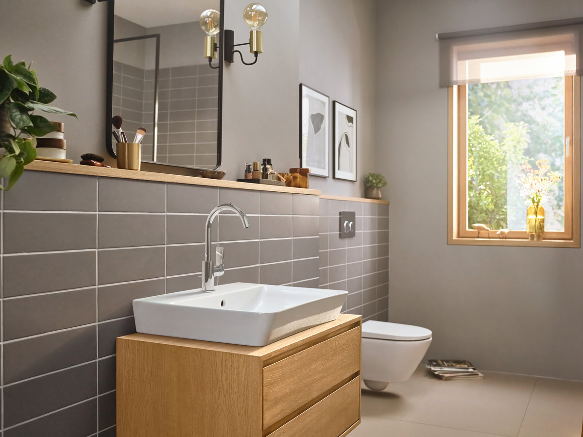 Hansgrohe Badebatterie – Einhebelmischer, Keramik/Kunststoff/Messing, Chrom