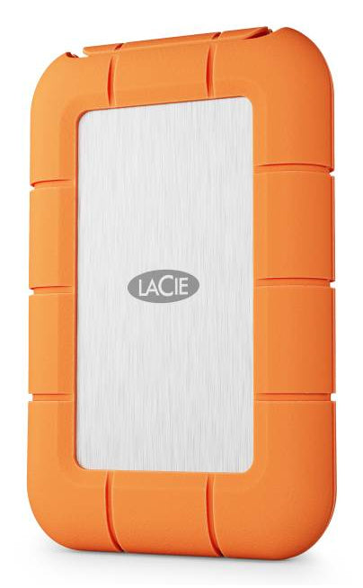 LaCie Rugged SSD4 – Thunderbolt 5, USB4 Gen3x2 (USB‑C), 4 TB, 4'000 MB/s, Orange/Edelstahl