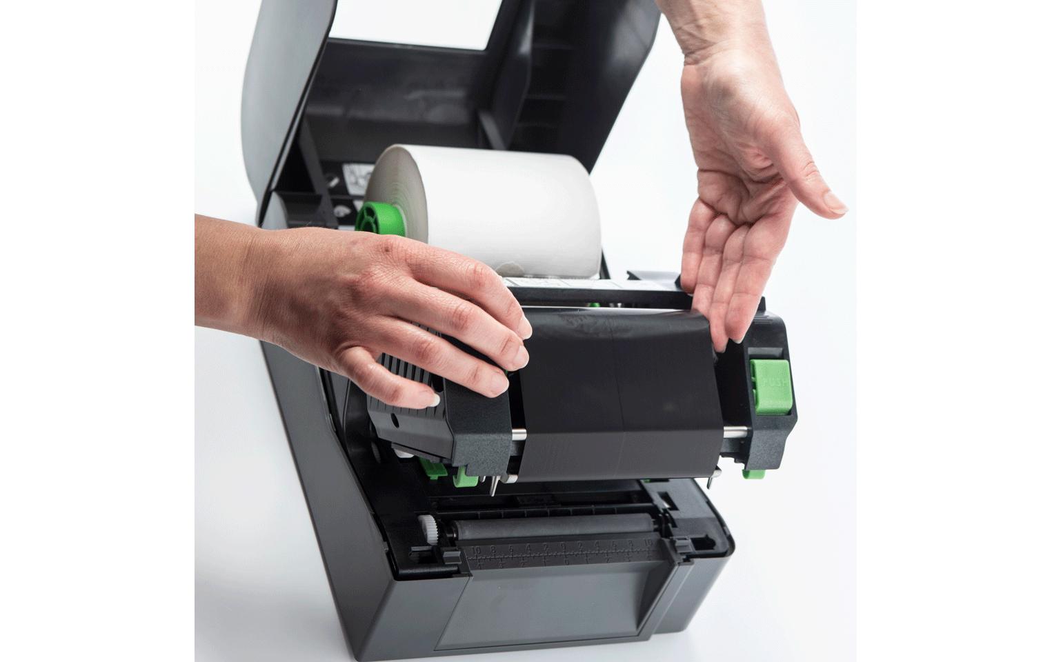 Brother TD-4520TN – Etikettendrucker, Thermodirekt/Thermotransfer, für Etiketten bis 112 mm, USB, LAN, 300 dpi