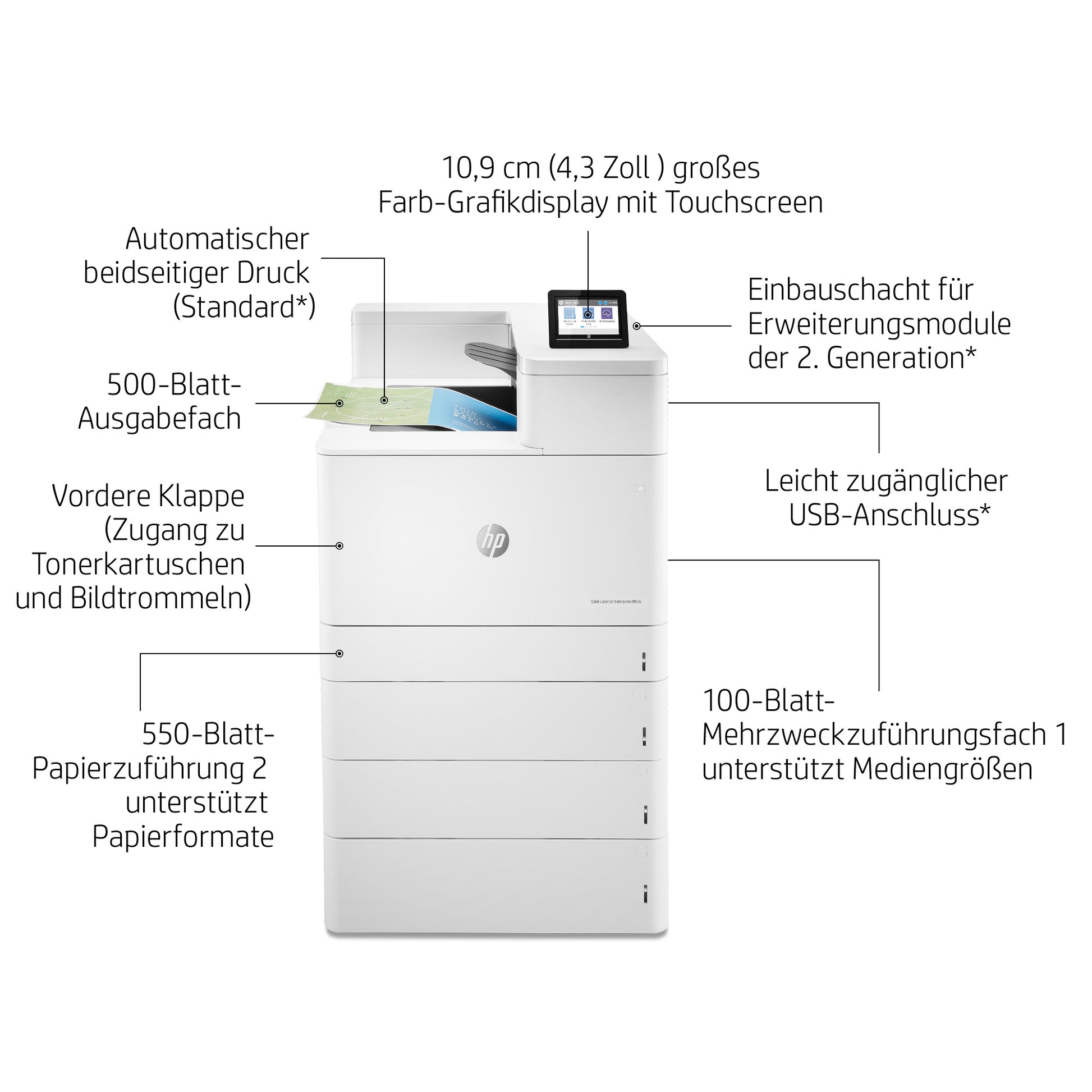 HP LaserJet Enterprise M856dn – Farbe