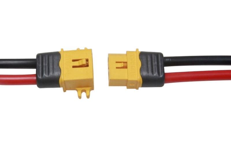 EP Product Adapterkabel, XT60-C (M)–XT60-C (F), mit Kabelschutz – schwarz/gelb