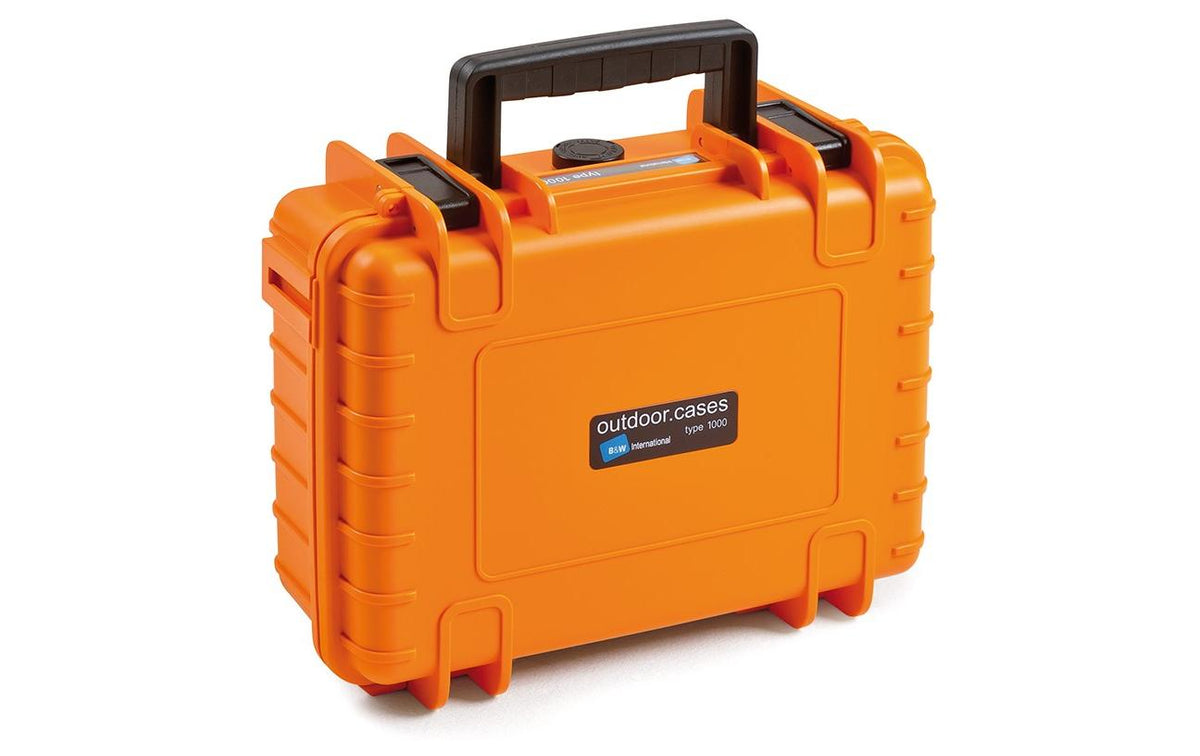 B&W Cases B&W 1000/O/RPD Outdoor-Koffer – Innen 250 × 175 × 95 mm, IP67 – Orange
