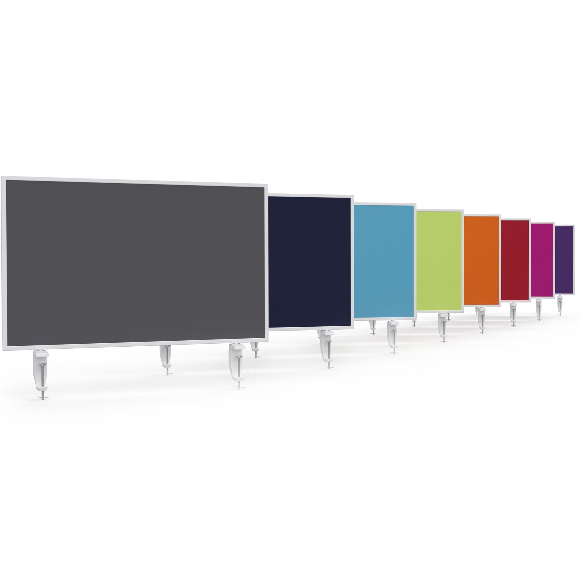 magnetoplan – Tischtrennwand VarioPin – 800 × 500 mm – doppelseitig (Whiteboard/Filz) – türkis