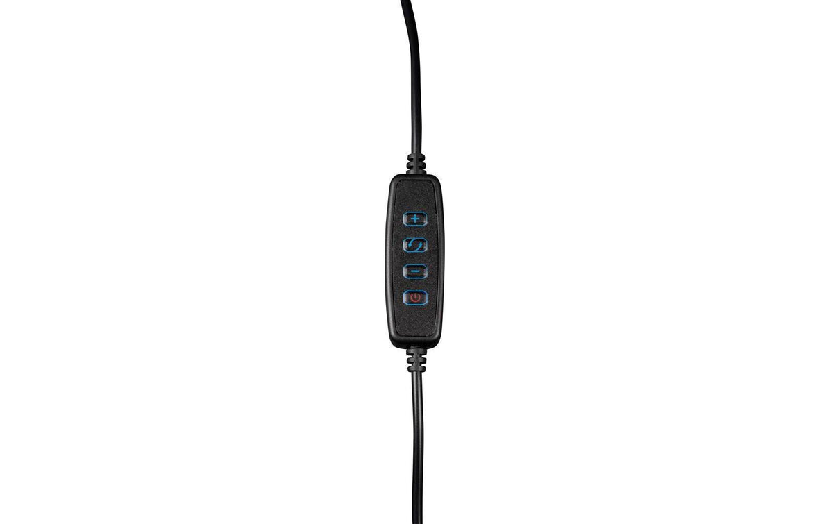 Dörr NP-550 LED-Ringleuchte – 3200–5600 K, dimmbar – 280 lx – Akku – für FLP 56 Blitz, LED-Kopf – Schwarz