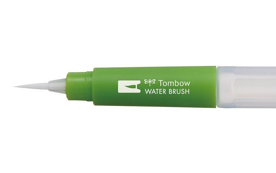 Tombow WB-FN-1P – Wassertankpinsel – fein, Kunststoff, grün