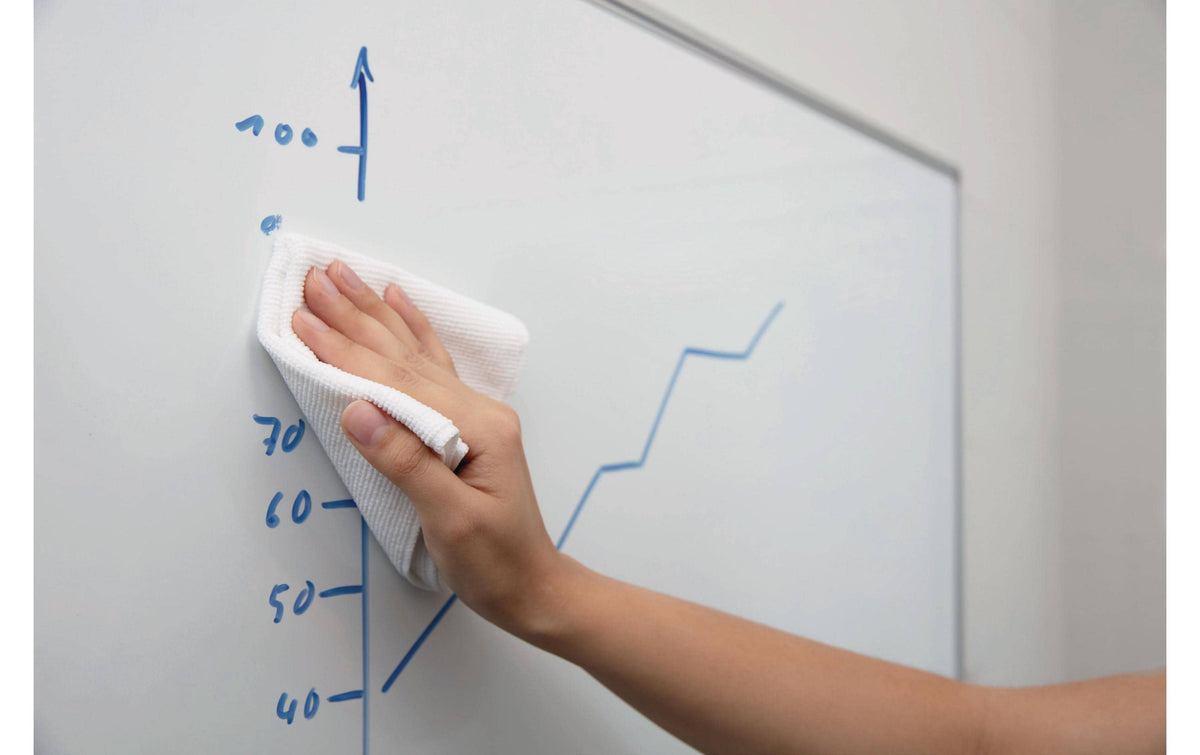 Durable Reinigungsset – 250 ml + Mikrofasertuch 25,0 × 25,0 cm, Mikrofaser, Weiss, für Whiteboard