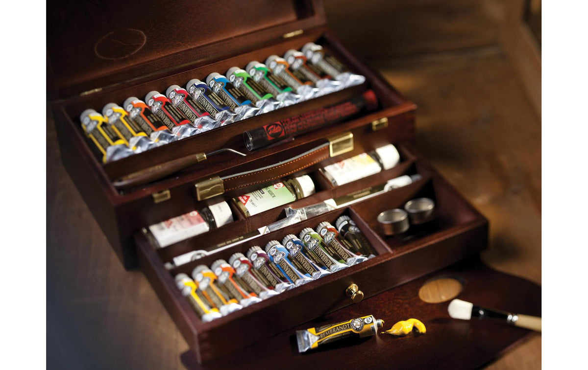 Royal Talens Rembrandt – Master – Ölfarbe – Set – 24 Farben, inkl. Pinsel