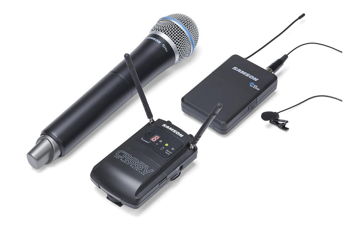 Samson Concert 88 Camera Combo Mikrofon-Kit – 3,5 mm Klinke, Mini XLR, Kabellos, Niere