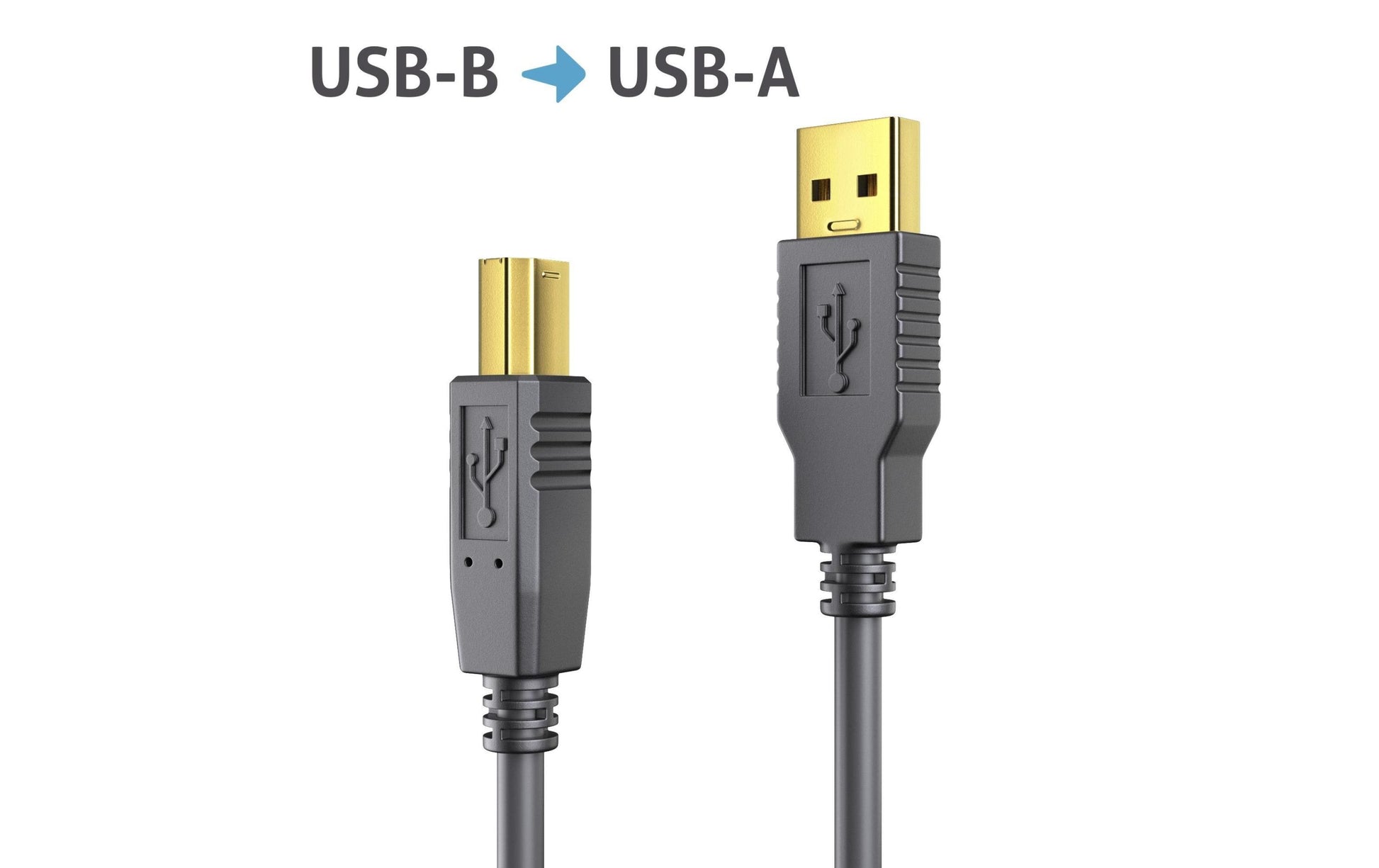 PureLink USB-Kabel, USB-A zu USB-B, 15 m, USB 2.0, Lade-/Datenkabel