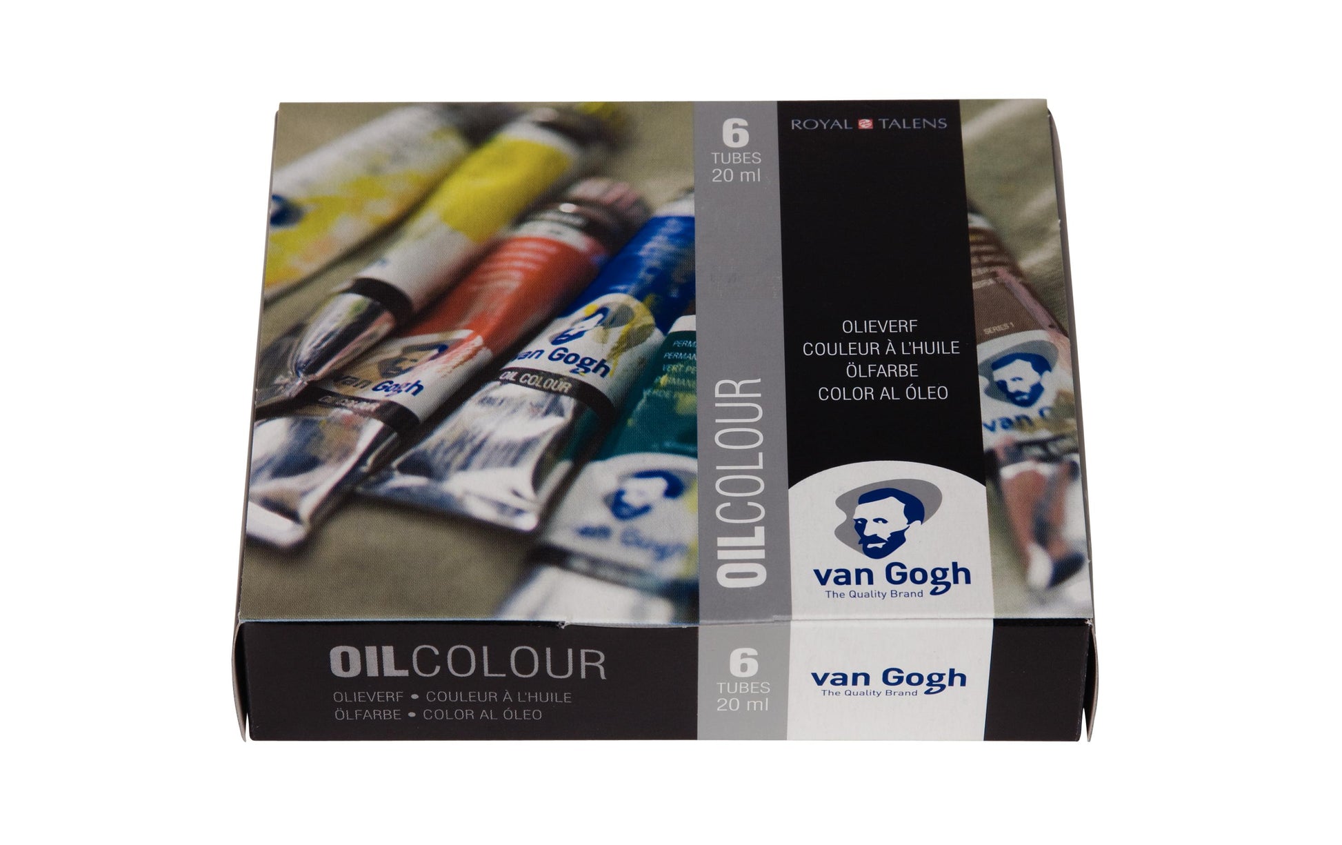Van Gogh Ölfarbe – Blau/Grün/Rot/Umbra/Weiss/Gelb – 6 Farben, 6×20 ml (120 ml)