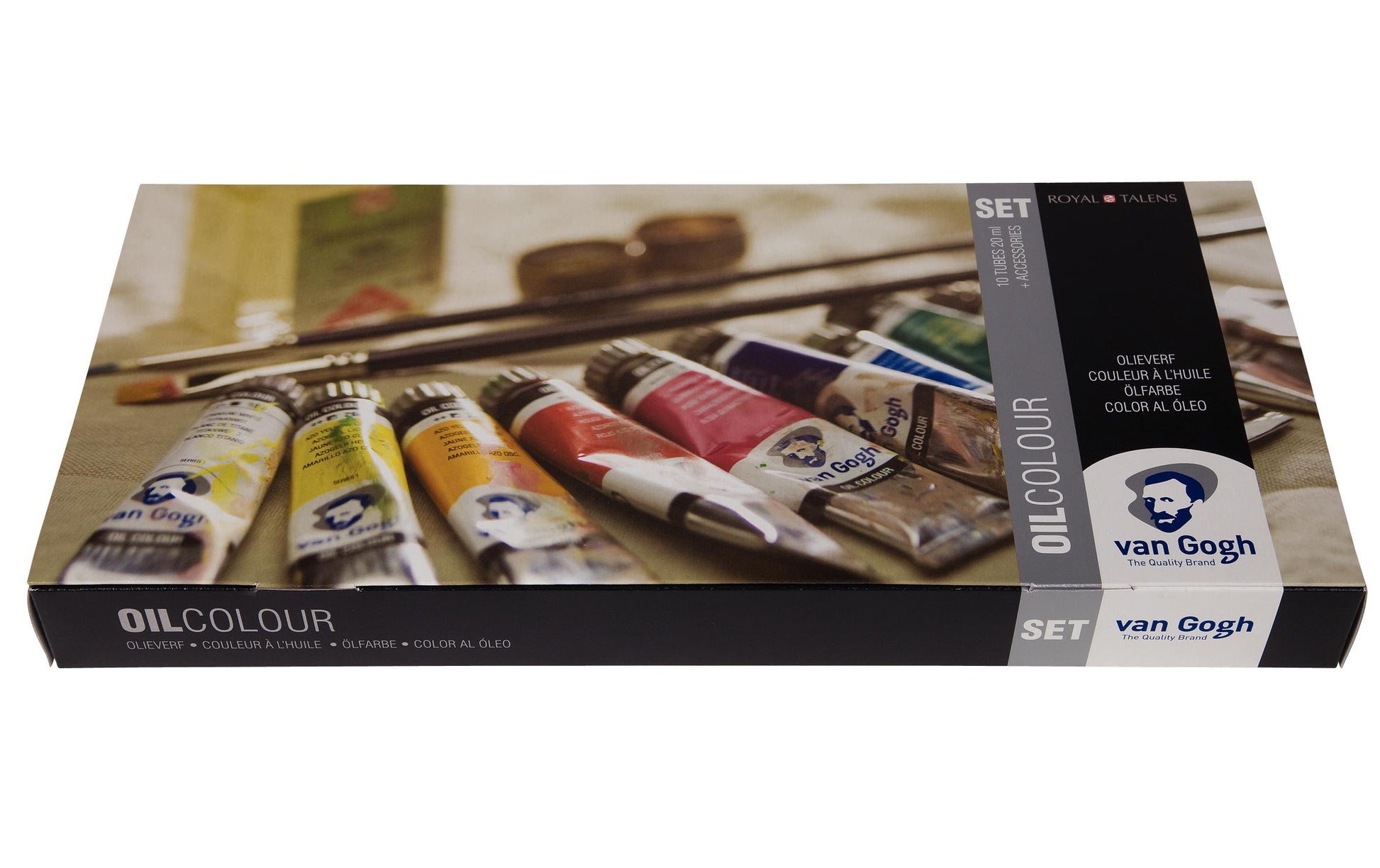 Van Gogh Ölfarbe – Set – 10 Farben, 10 × 20 ml, inklusive Pinsel, inklusive Verdünner 75 ml