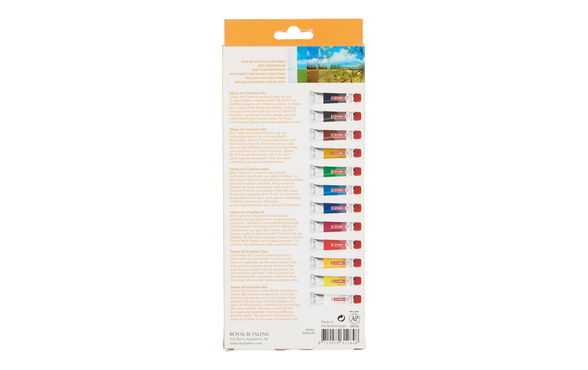 Talens Ölfarbe – 12 Farben, 12×12 ml (144 ml)