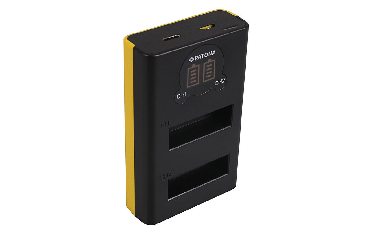 PATONA 01883 Dual-Ladegerät Akkulader – für DJI Osmo Action – 2-fach, USB