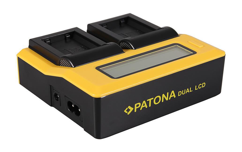 PATONA 7580 Akkulader – für Sony NP-FW50 (z. B. NEX A33, NEX A55, NEX3) und andere – 2-fach, AC – Schwarz