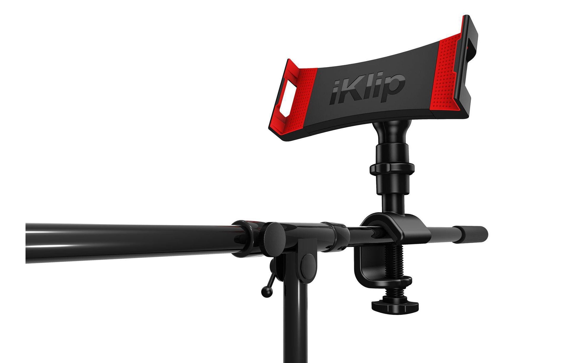 IK Multimedia Tablet-Tischhalterung – für iPad, iPad mini, iPad Air, iPad Pro – bis 12,9", neigbar – Schwarz