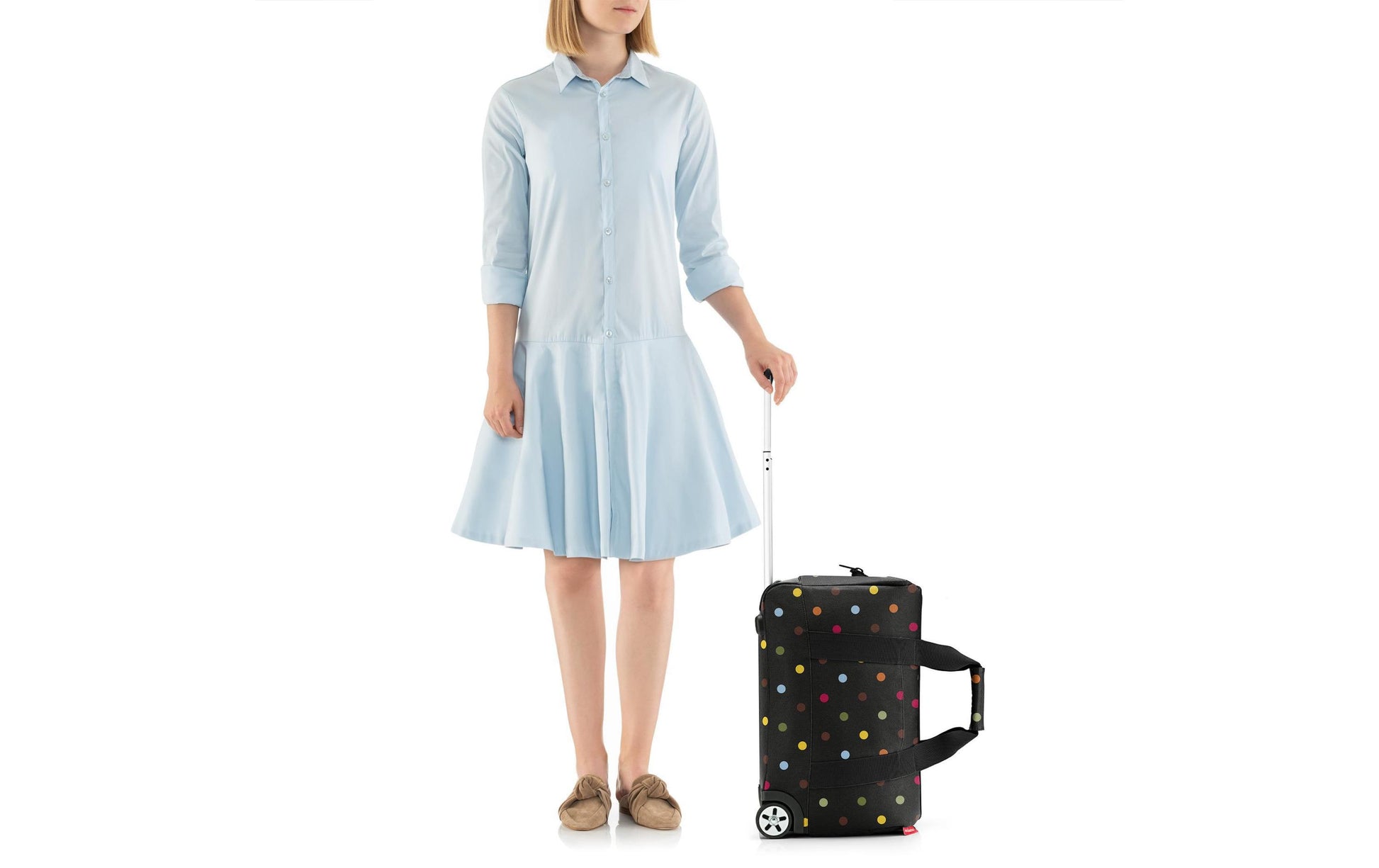 Reisenthel Allrounder Trolley – Reisetasche, 30 l, 2 Rollen, Polyester, Punktmuster Motiv, Mehrfarbig