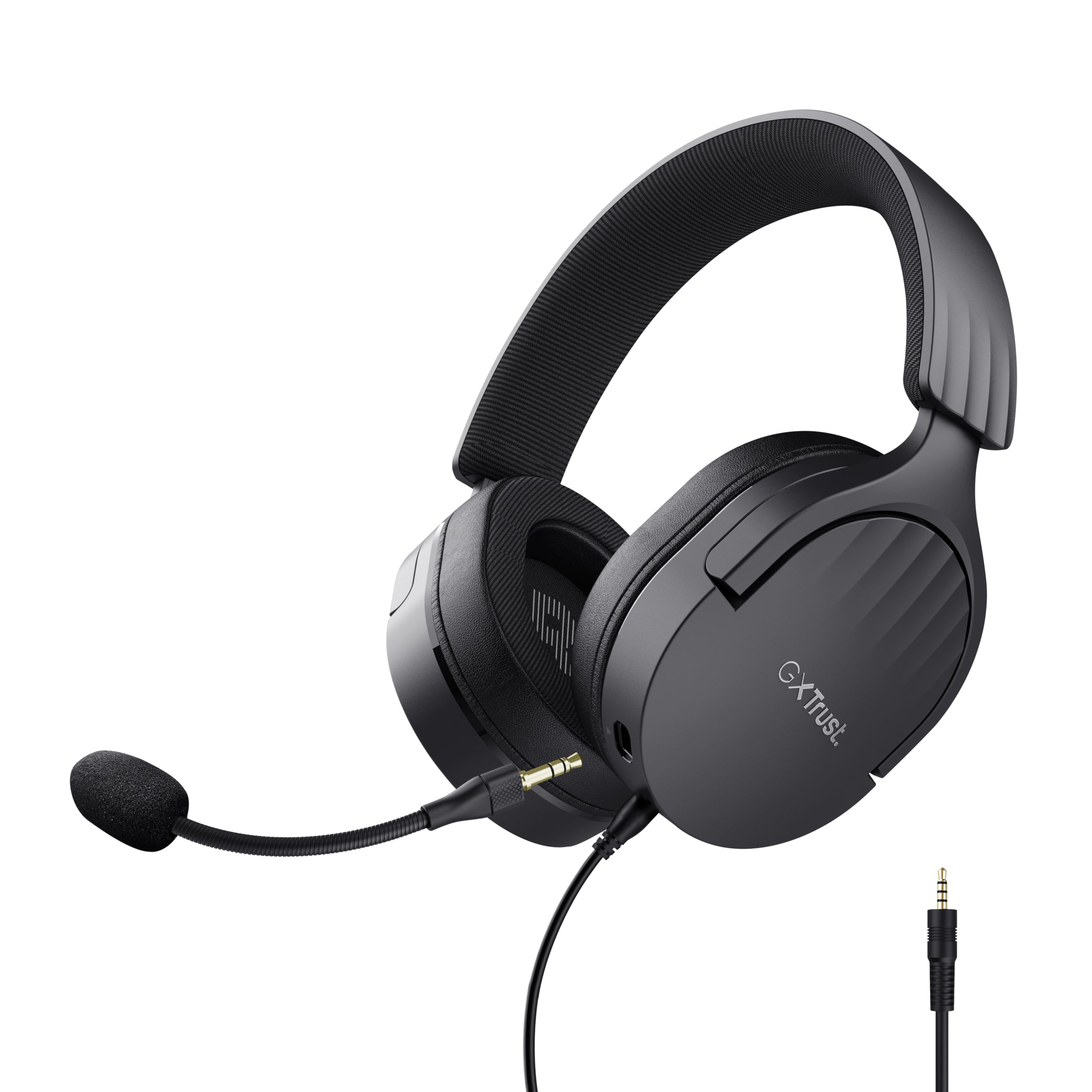 Trust GXT498 FAYZO Gaming-Headset – On-Ear, Stereo, Kabelgebunden, 3,5 mm Klinke, Schwarz