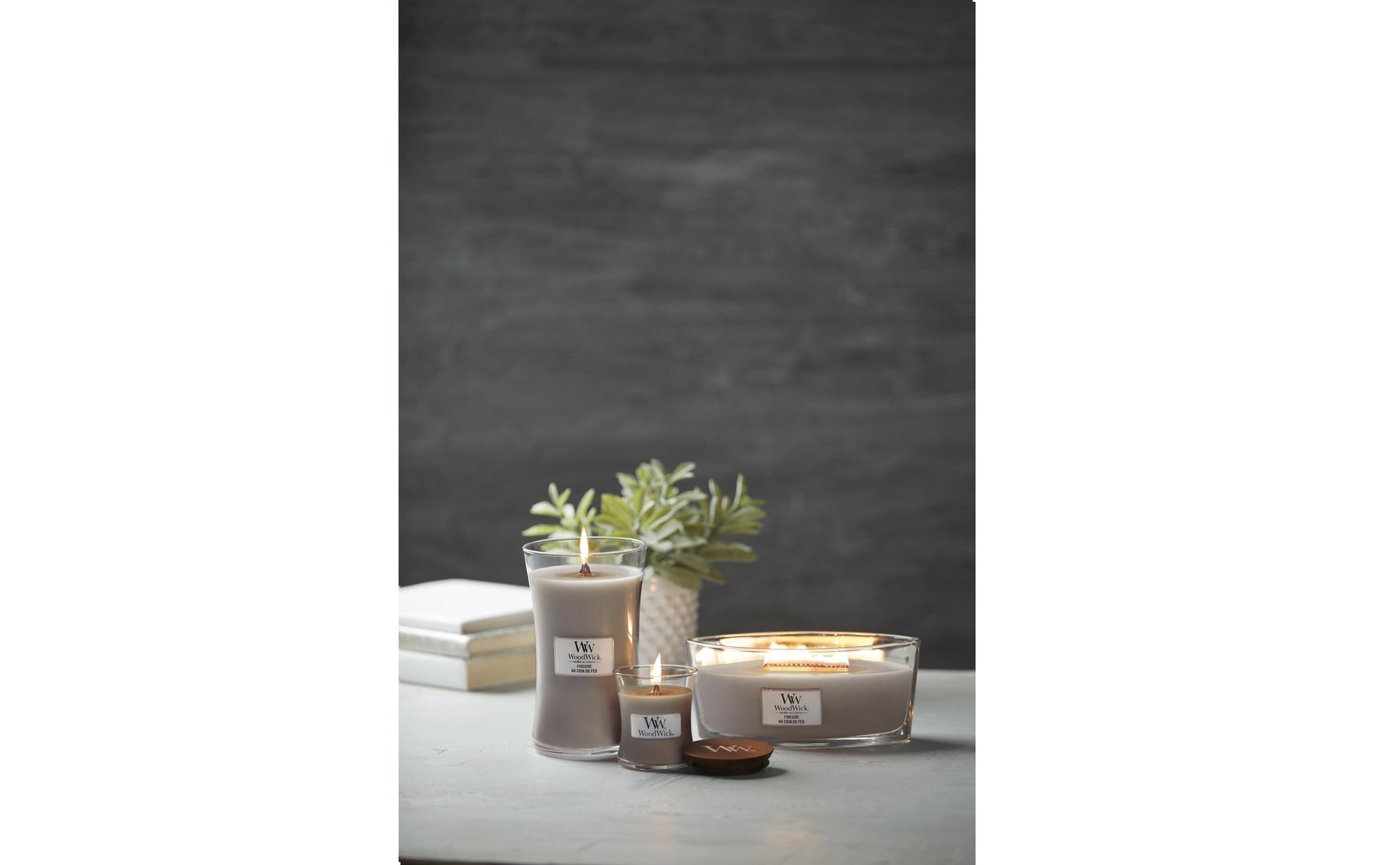 WoodWick Duftkerze – Moschus – Ø 7 × 8,3 cm