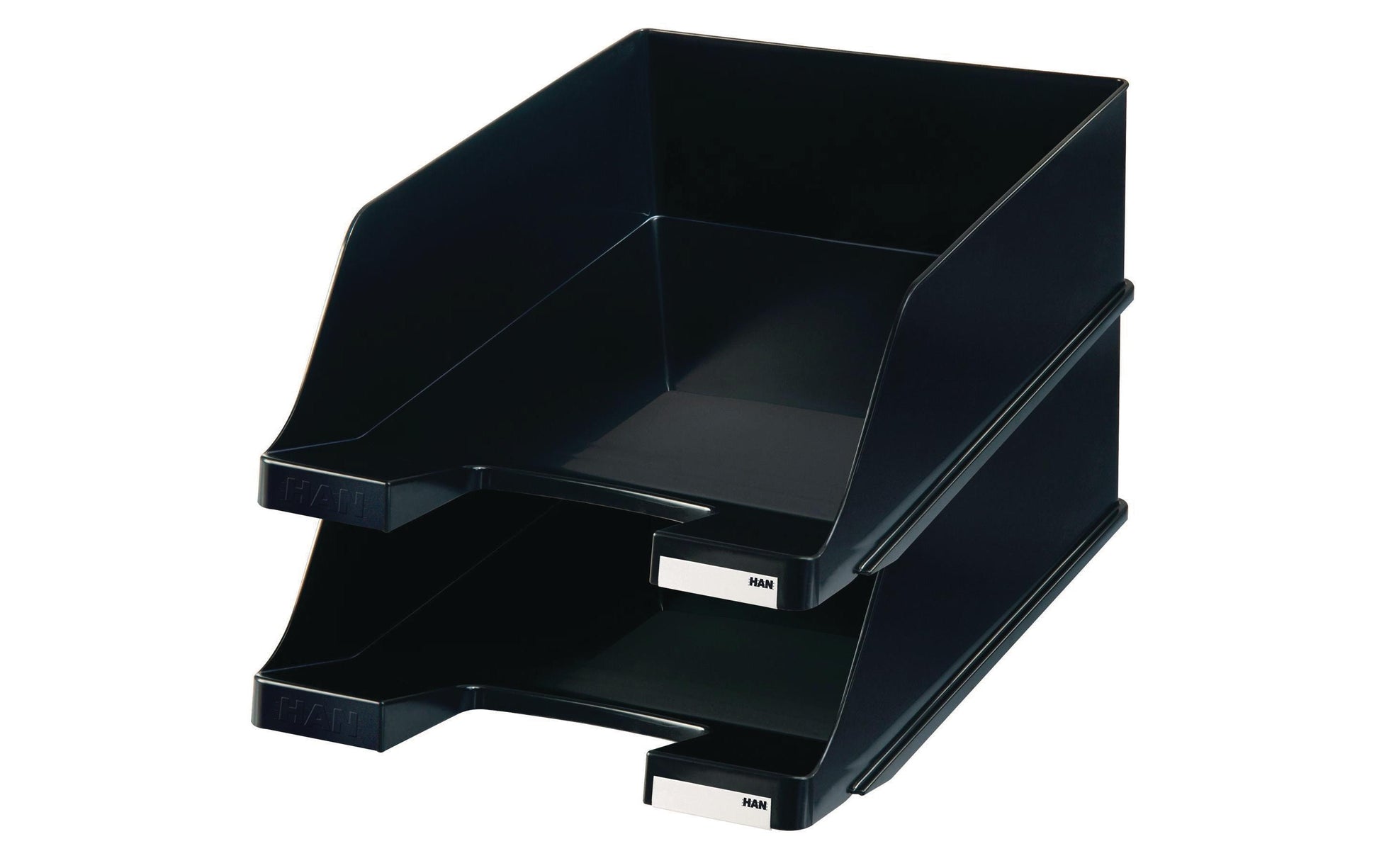 HAN Klassik XXL – Briefkorb für A4, Polystyrol (PS), schwarz, 255 × 105 × 348 mm