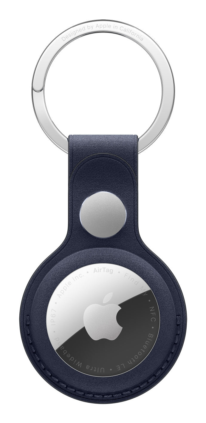 Apple AirTag Schlüsselanhänger FineWoven für AirTag – Mikro-Twill/Edelstahl, Navy