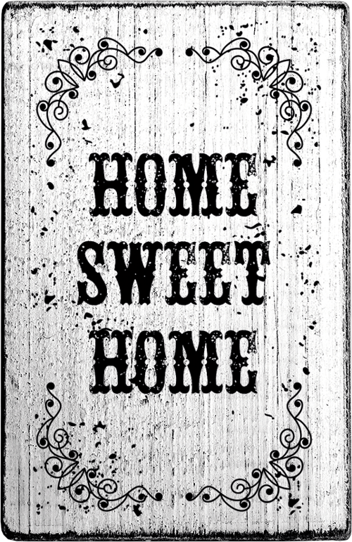Colop Motivstempel – Vintage Home Sweet Home – Holz – 70 × 42 mm