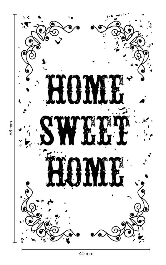 Colop Motivstempel – Vintage Home Sweet Home – Holz – 70 × 42 mm