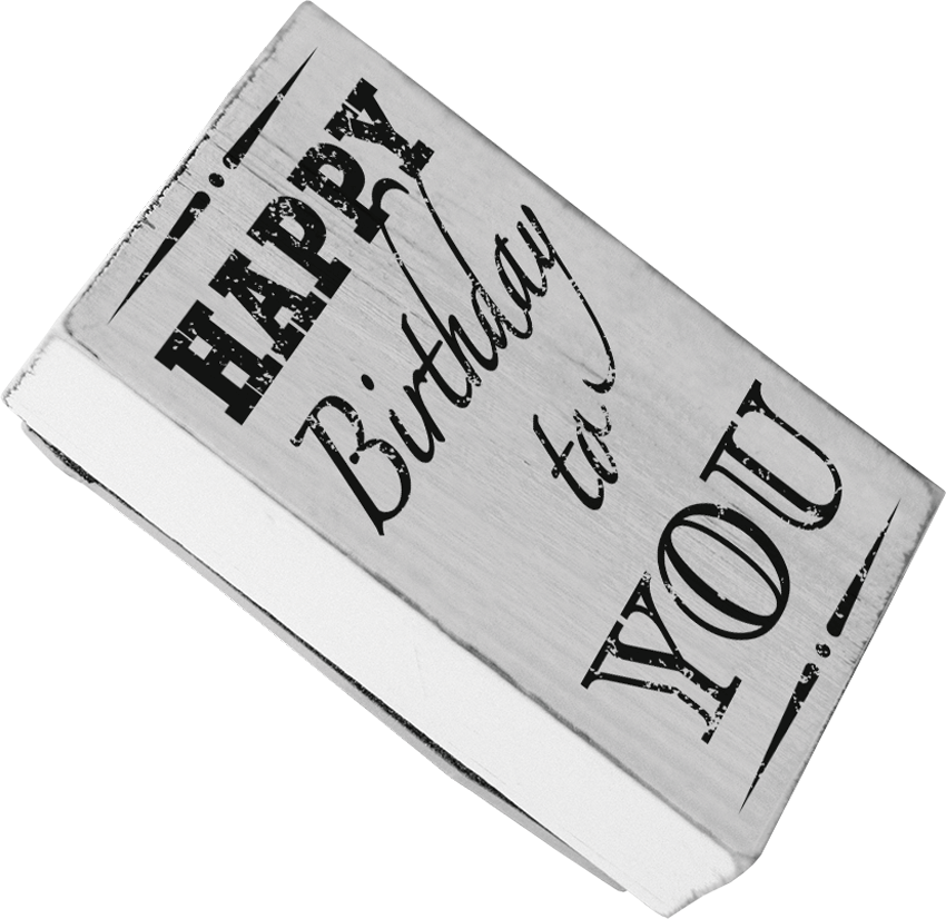 Colop Stempel Vintage – Motivstempel, Holz, Motiv Happy birthday to you, Abdruck 70 × 42 mm